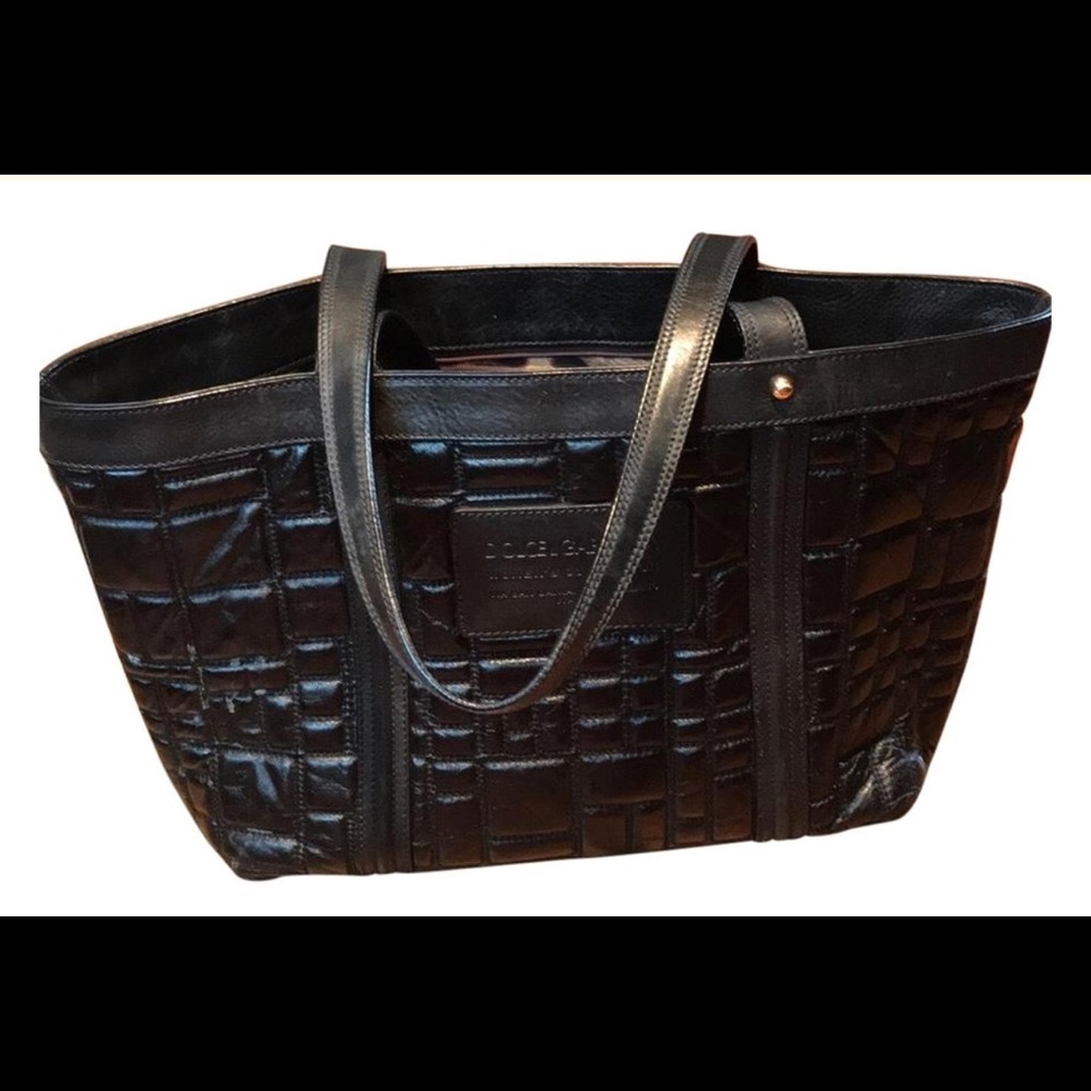 Black Leather Dolce & Gabbana tote